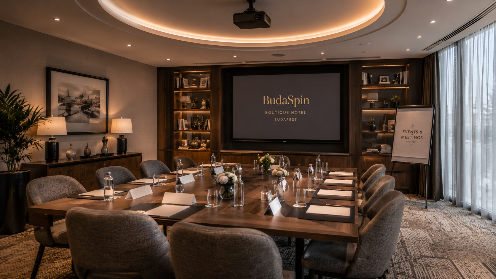 Konferenciaterem BudaSpin hotelben